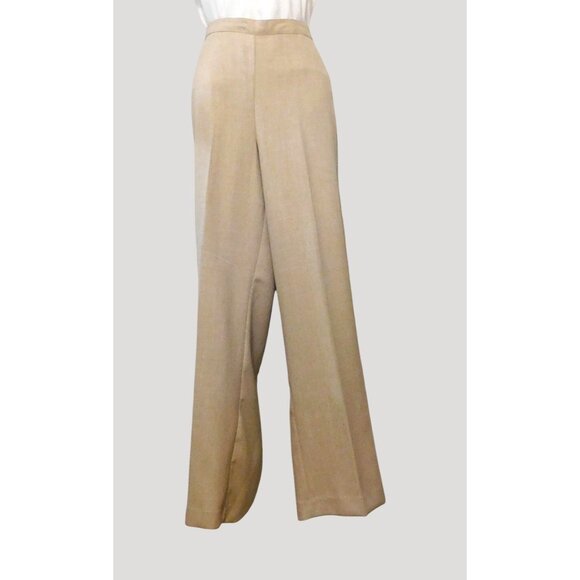 Alfred Dunner La Dolce Vita 2 Pc Pant Suit Beige Long Sleeve Jacket 16 Pants 14 - Picture 9 of 16